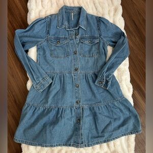 Free People Denim Shirt Dress